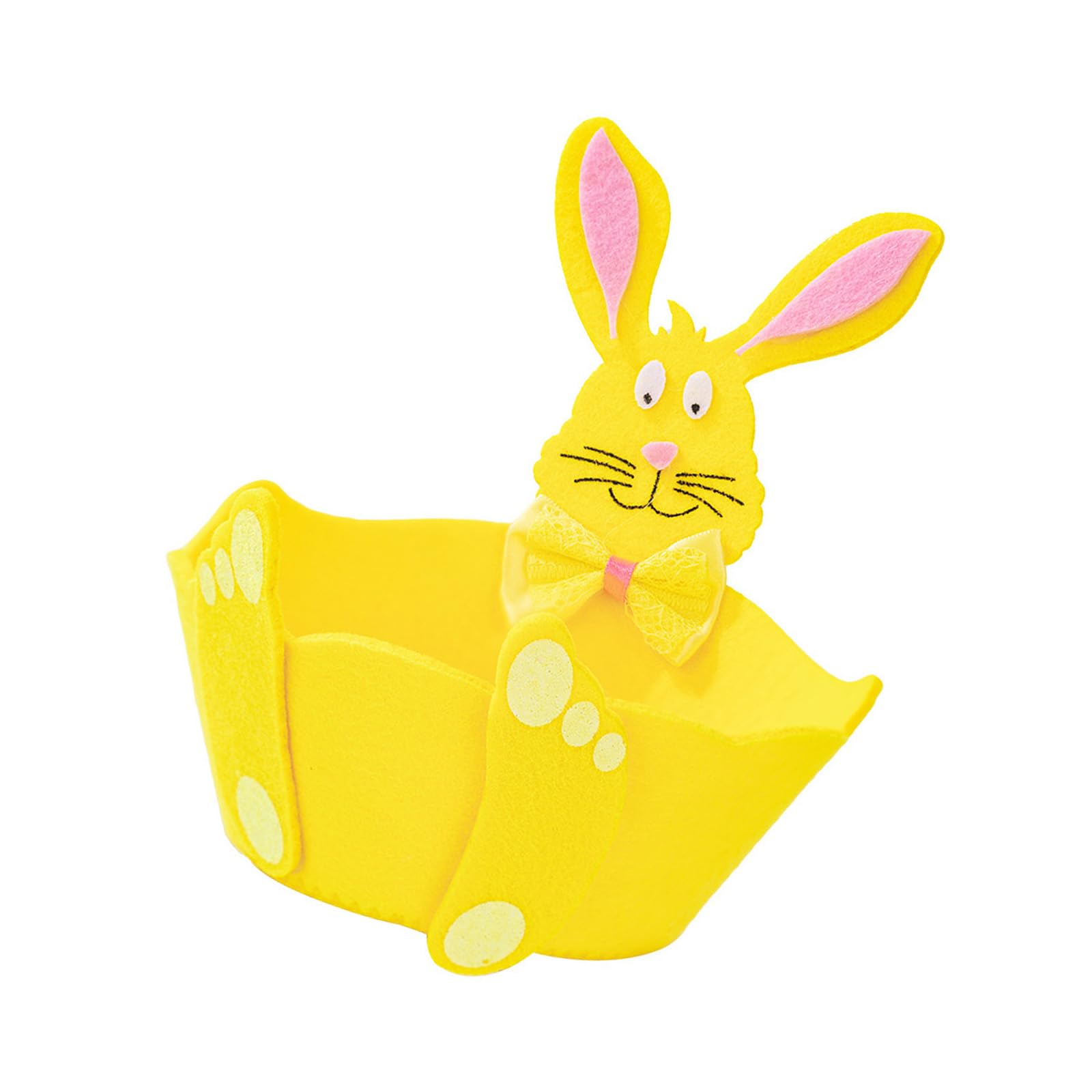 Rabbits Candy Storage Basket Portable Easter Snacks and Treats Holders for Festival Celebration Easter Candy Basket