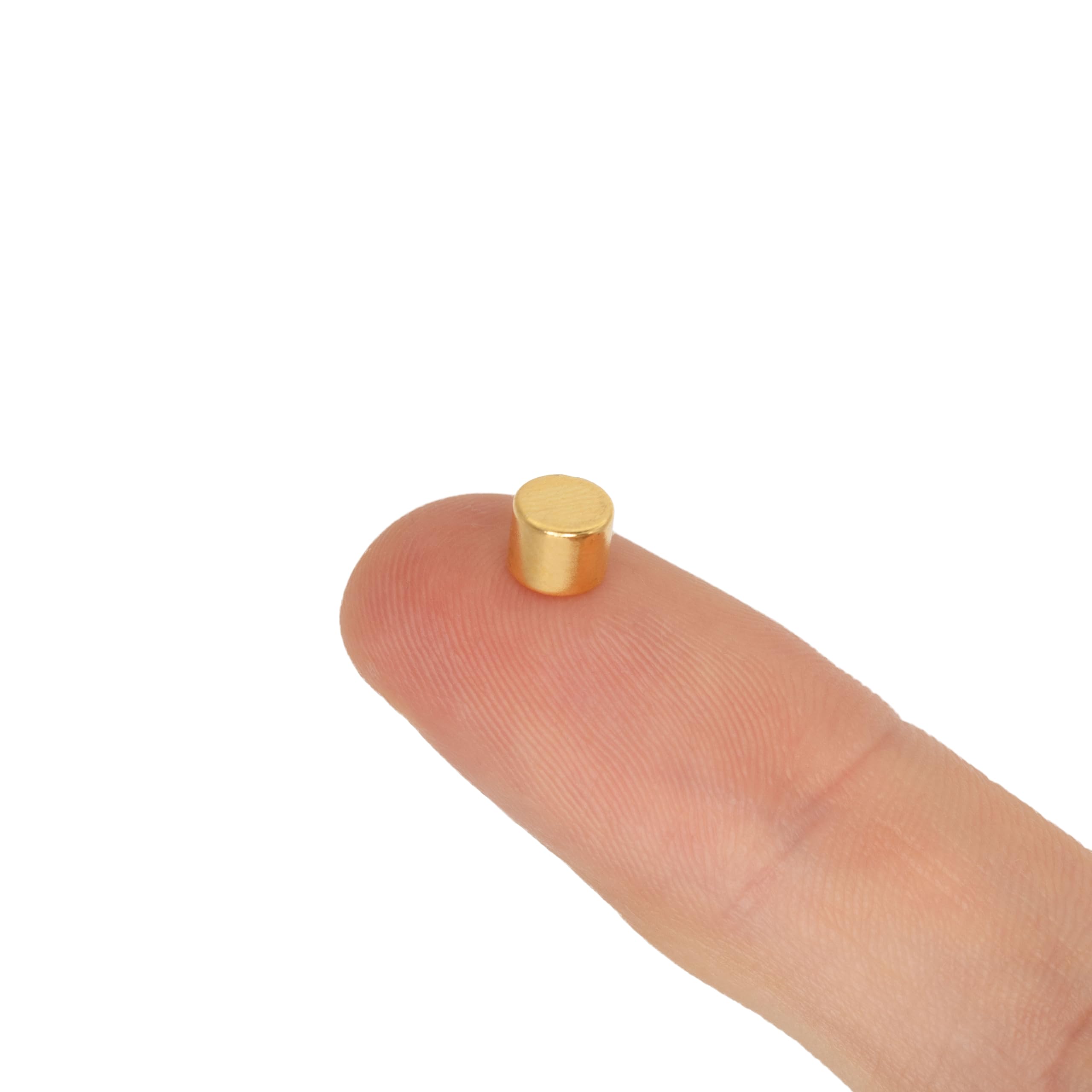 Magnes neodymowy N35 do sztuki, rzemiosła, modelarstwa, majsterkowania, hobby, nauki, biura i domu, średnica 5 mm x 4 mm grubości, pociągnięcie 0,66 kg, pozłacany, 20 sztuk
