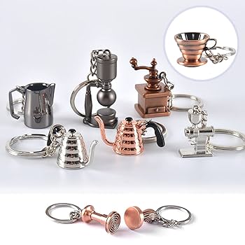 新品！　 大人気シリーズ　コーヒー　キーリング Amazon.co.jp: キーホルダー コーヒー ドリップ ポット 人気