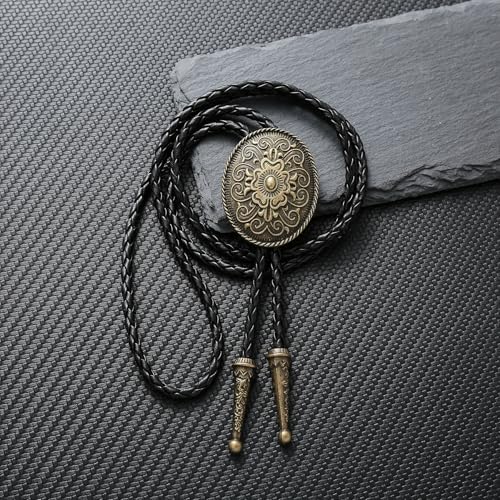 Image of Jeilwiy Bolo Tie for Men, Western Bolero Tie Cowboy Ties Native American Cowgirl Bolo Tie Accessories for Men Women
