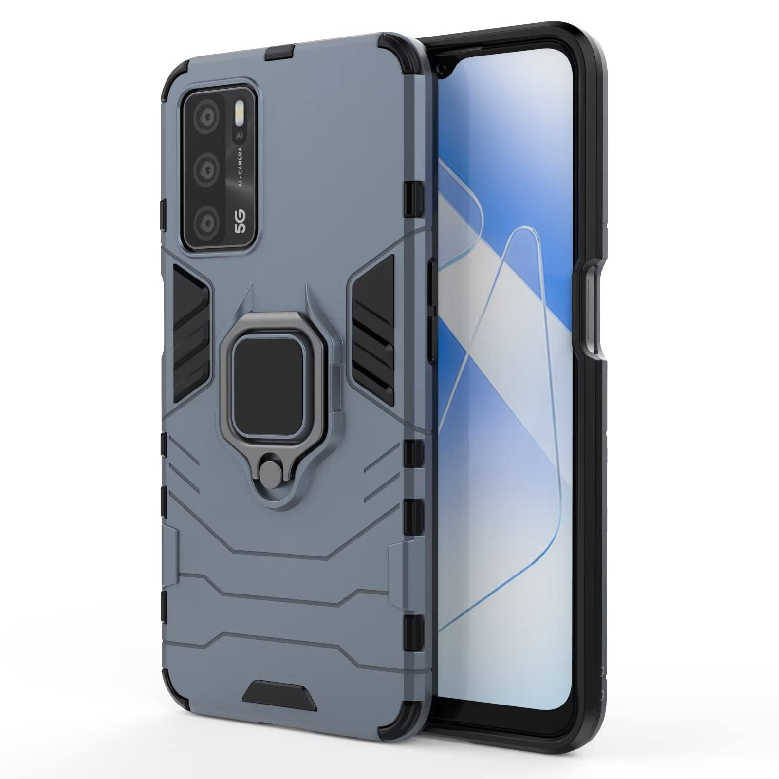 Bulbior Vera Pelle Case per Oppo A16 / A16S / A54S / A56 5G 6.52 Genuine Flip Cover TPU Silicone Custodia Caso Guscio Protettiva Portafoglio (Rosso Scuro