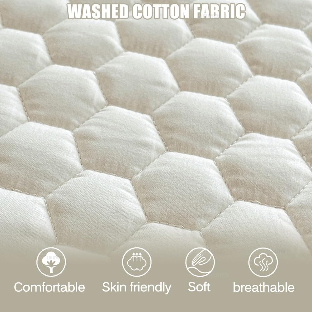 Pink,90 * 190cm,LDLCYCN Dustproof Mattress Protector Twin Size Bed Cover Quilted Fitted Sheet Mattress Cover Breathable Mattress Pad Cover for Home Bedroom Hotel Student Dormitory Washable