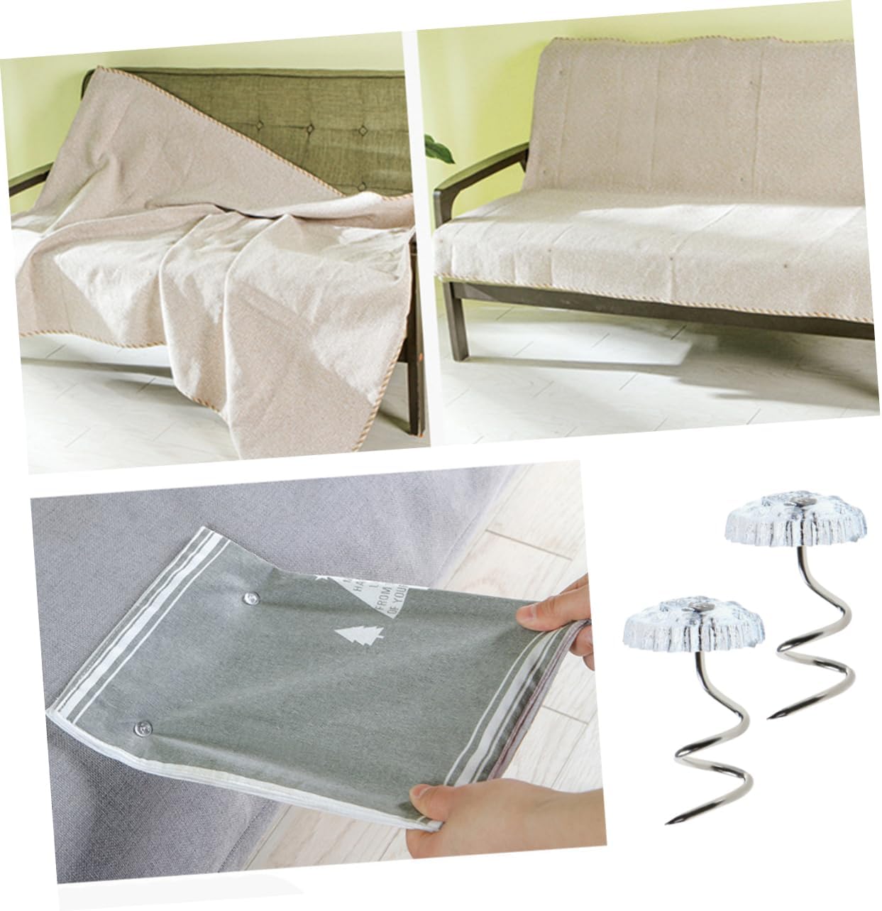 60pcs Twisted Pins for Upholstery Slipcovers and Bedskirts Head Fasteners for Bedding and Tablecloths Easy to Use Compact Design for Home