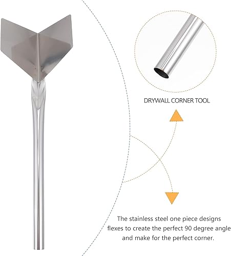 Miniatura 9 de DOITOOL 6 unids Drywall Hormigón herramienta con mango de acero inoxidable raspador paleta para acabado de esquina exterior enyesado herramientas