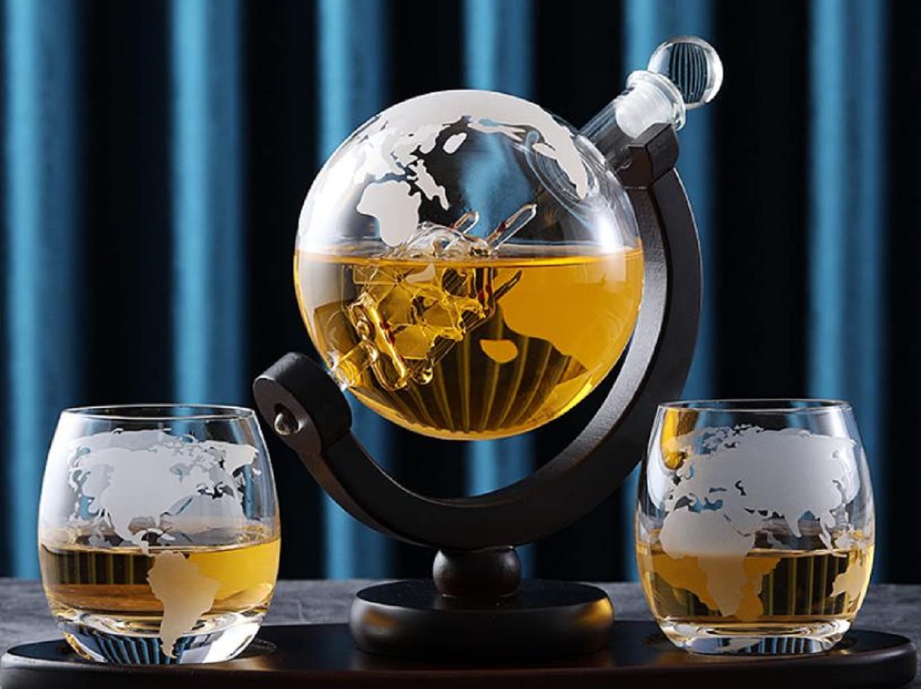 Amazon｜【morning place】 地球儀 ウィスキー デキャンタ