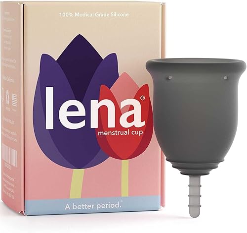 Miniatura 13 de Lena Copa menstrual – FDA Registered – Pequeñas – Normal Flujo – Rosa – Un Mejor período, No Model, L, Púrpura, 1 Gris (Large Gray)