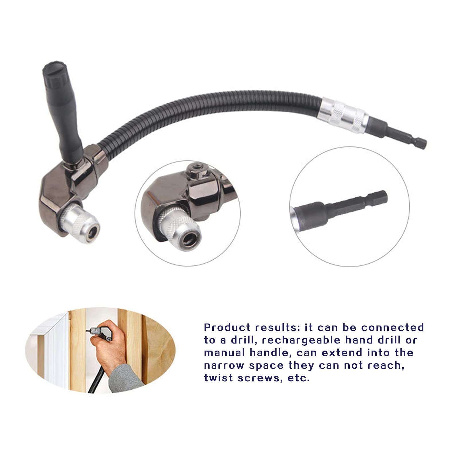 Flexible Bohrerverlängerung Mit Magnetischem Winkeladapter – 29,2 Cm, Sechskantschaft Für Enge Räume