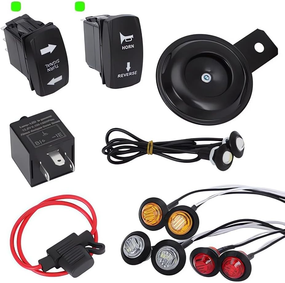BuliBoao Turn Signal Kit, LED Turn Signal Street Legal Kit for Yamaha Wolverine 450 2006-2010, for Kawasaki Mule 2500 KAF620 1994-2000, for Can-Am MAVERICK 1000R 2013-2018
