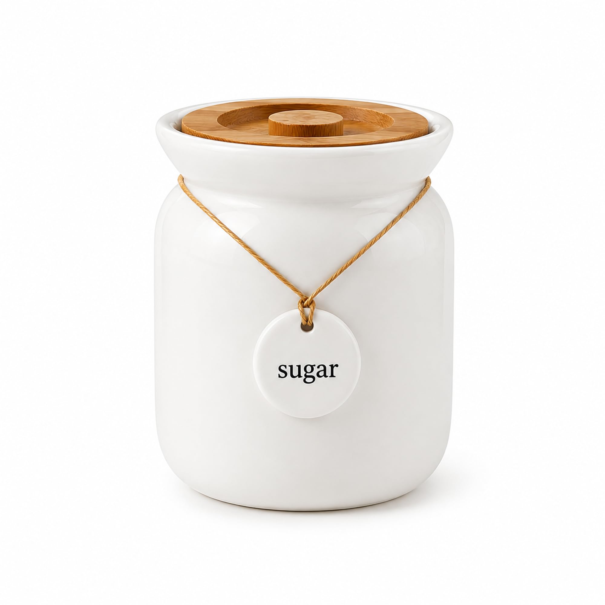 BMLIMITED BML Kitchen Storage Canister with Lid – Decorative Storage Jar for Tea, Coffee, Sugar, Biscuits & Dry Food – Multiple Colours and Designs Available (Rope Sugar Jar)