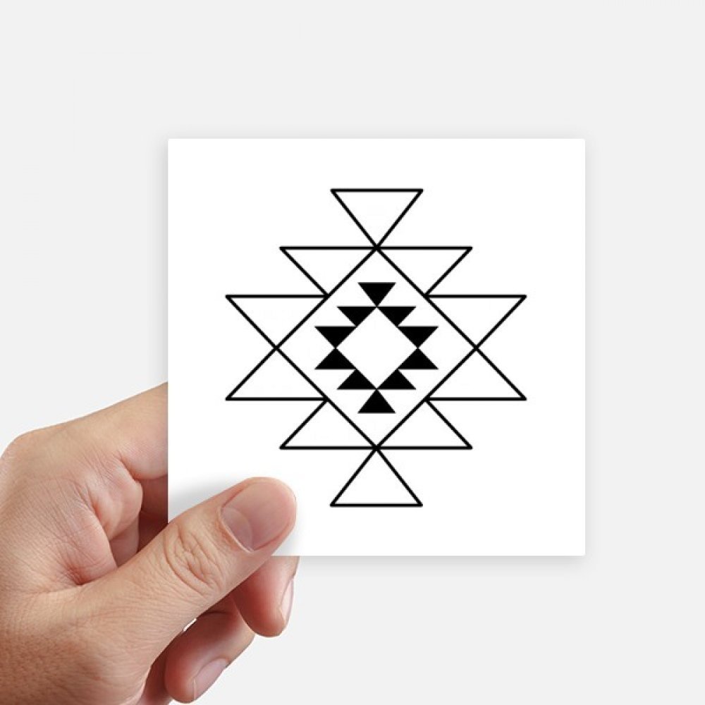 Autocollant carré géométrie DIYthinker 10cm x 10cm pour mur et ordinateur 8pcs