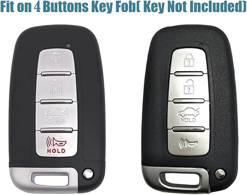 Miniatura 2 de 360 Degree Soft TPU Protector Key Fob Cover Case Compatible with 2010 2011 2012 2013 2014 2015 Hyundai Sonata Equus Turbo Elantra Kia Sorento Forte