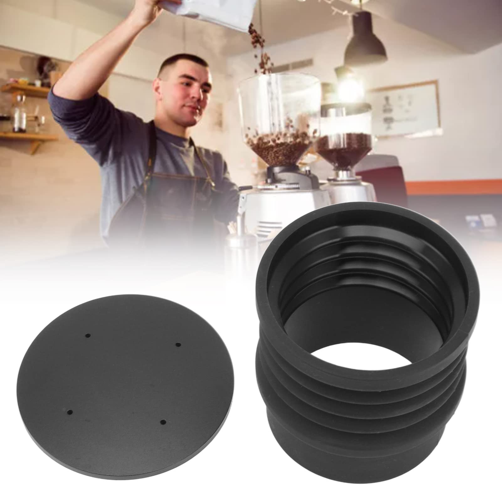 Qcwwy Kaffeemühle Single Dose Kaffeemühle Reinigungswerkzeug Zubehör Manueller Kaffeemühlenreiniger, Kontrolle der Pulverausgabe Kaffeemühlen-Reinigungswerkzeug