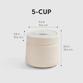IRIS USA Micom Japanese Rice Cooker, 5 Cup Uncooked, Fuzzy Logic