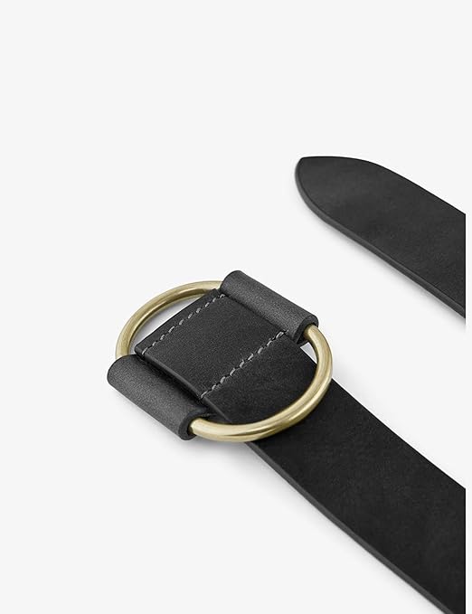 4,5 cm grijze jeans riem met donkere gesp