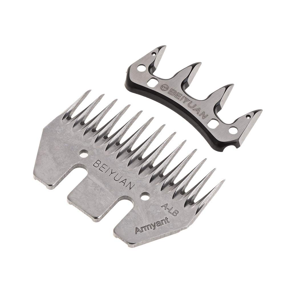 Tijeras de Lana para Oveja de Acero Inoxidable de Tijeras, Punta 13 Tooth Universal, Cuchillas para Cabra Shearing