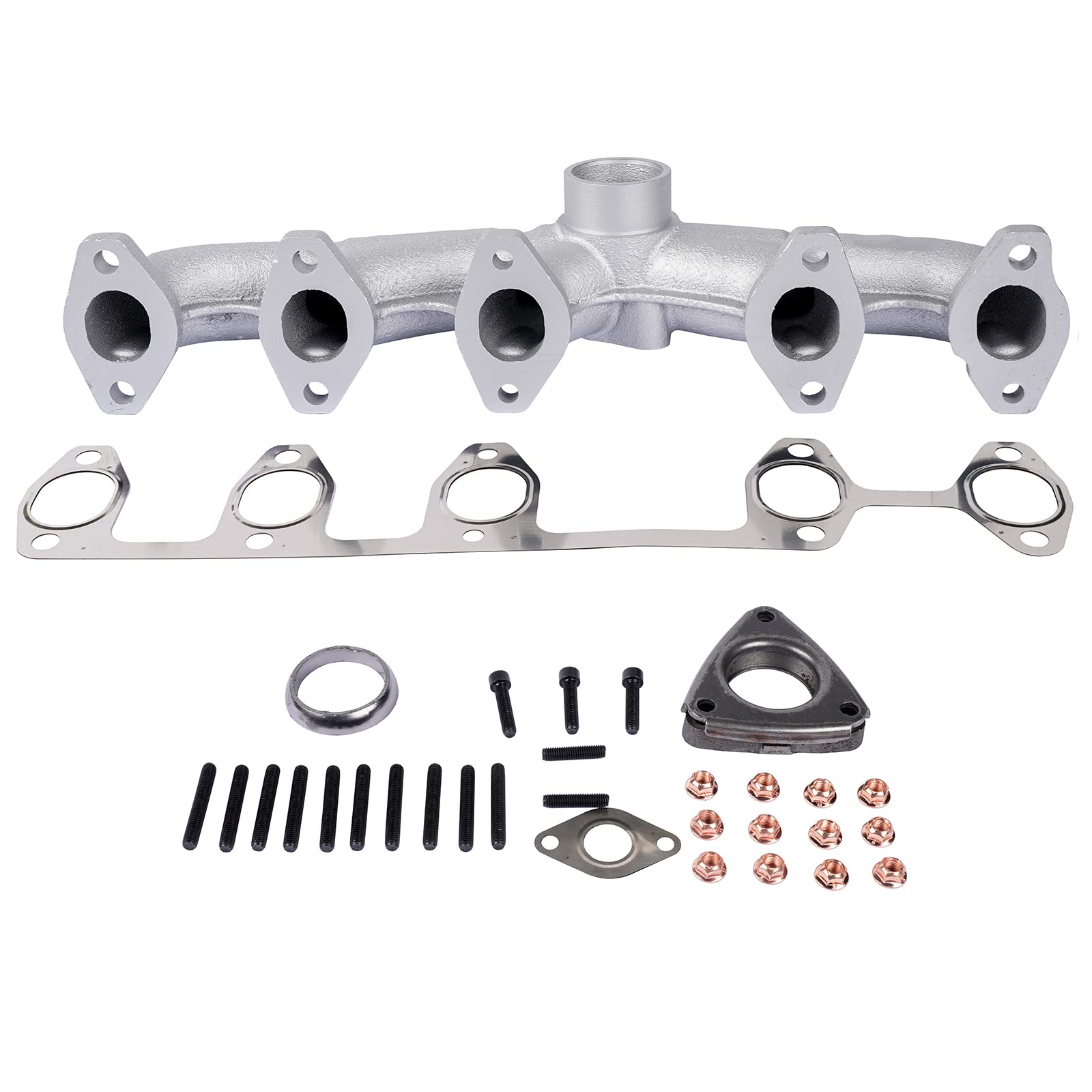 Collettore di scarico + guarnizione compatibile con Mul-tivan T5 T0uareg 2.5 TDI BNZ BPC BPE BPD 070253031F