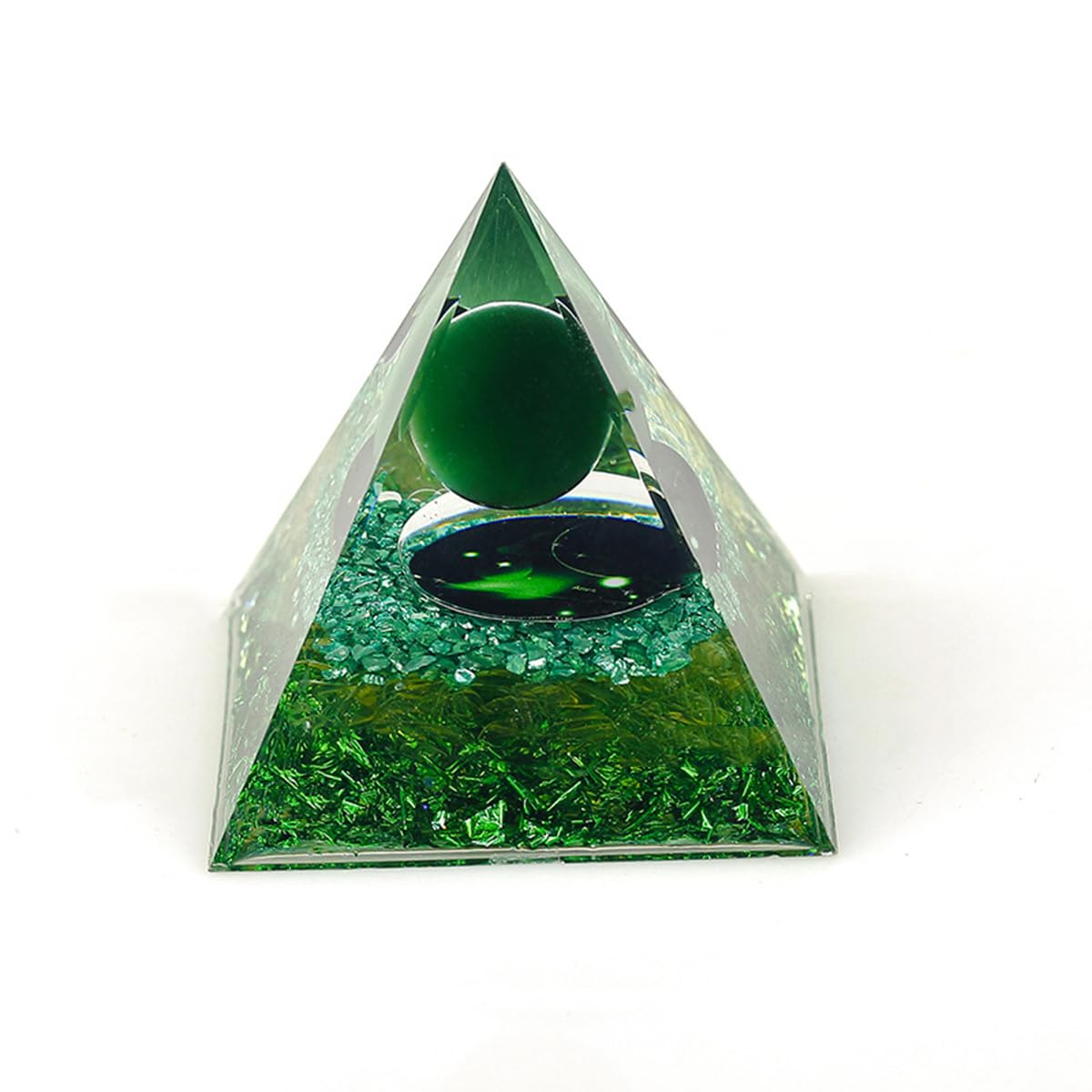 SEVNPRIMEHandmade Constellation Crystal Pyramid Unique Positive Energy Orgonite Pyramid Decoration Aries Cat's Eye Stone Crystal Pyramid Ornaments for Office/Living Room/Bedroom/Yoga(Aries)