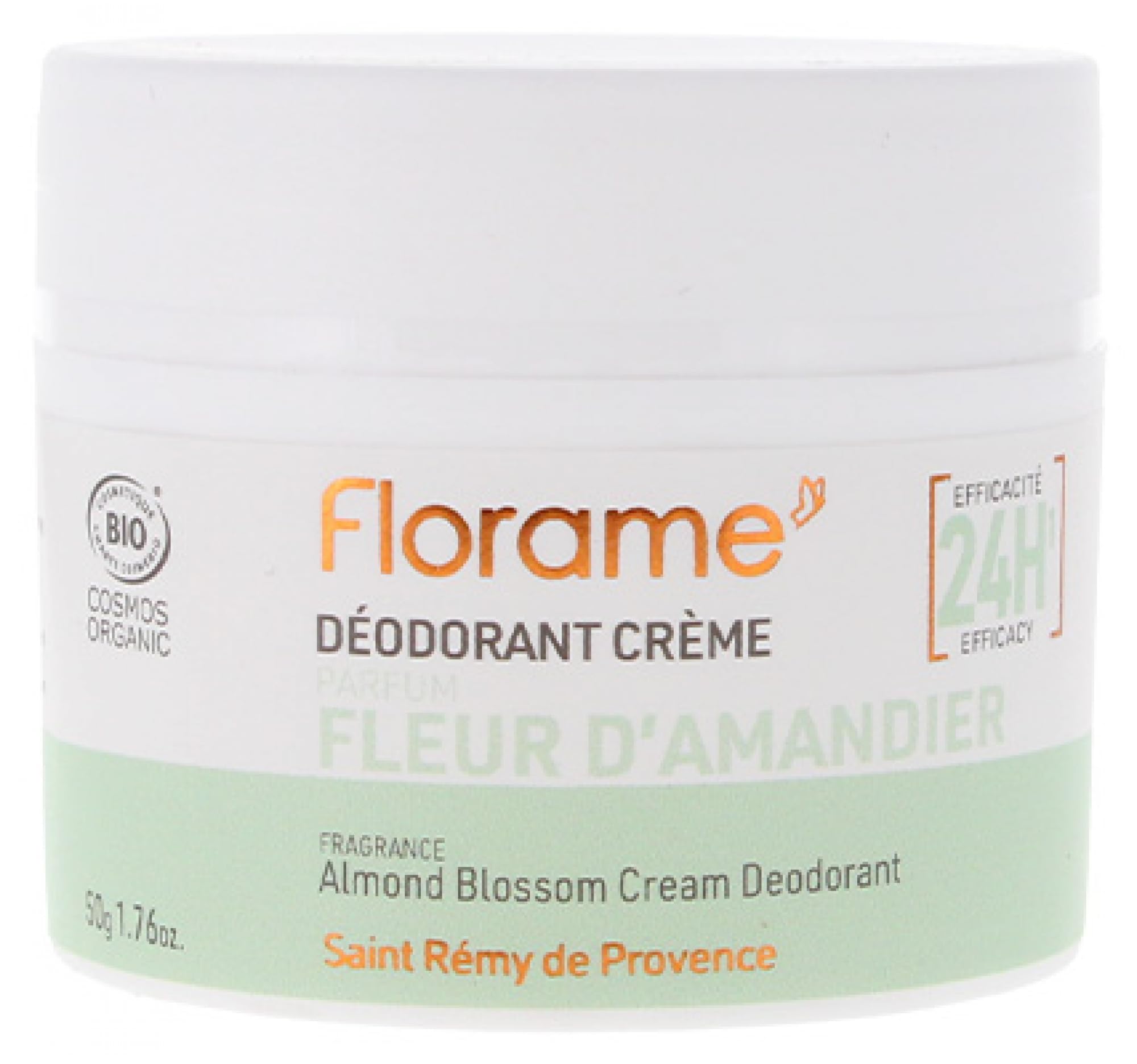 Florame Deodorant Cream 24H Organic Almond Blossom 50g
