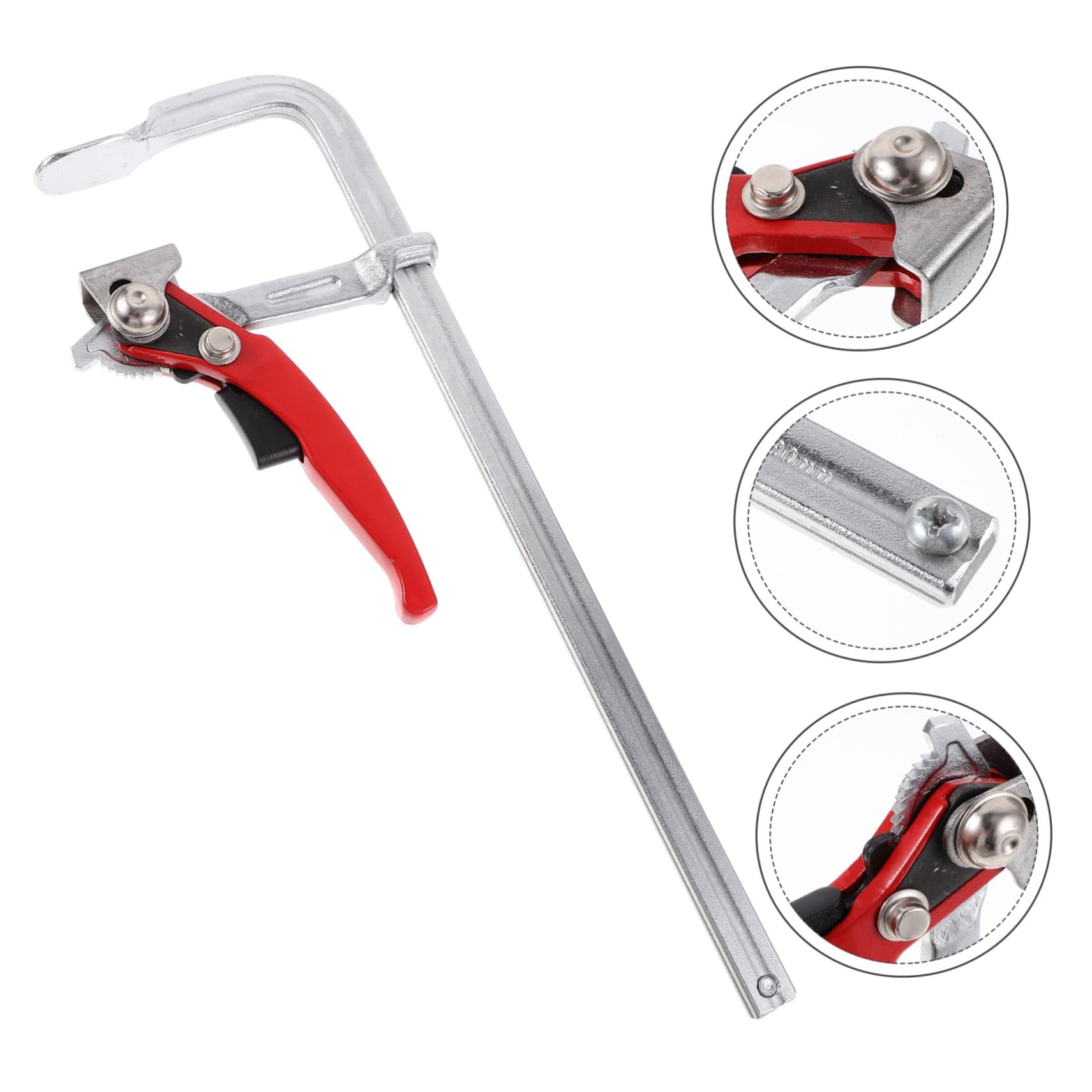 HOMSFOU Serrage-joint à Rail Robuste pour Menuiserie, Pince Fixe en Acier au Carbone, Résistante à L’usure, Bricolage et Travaux Légers Couleur Aléatoire