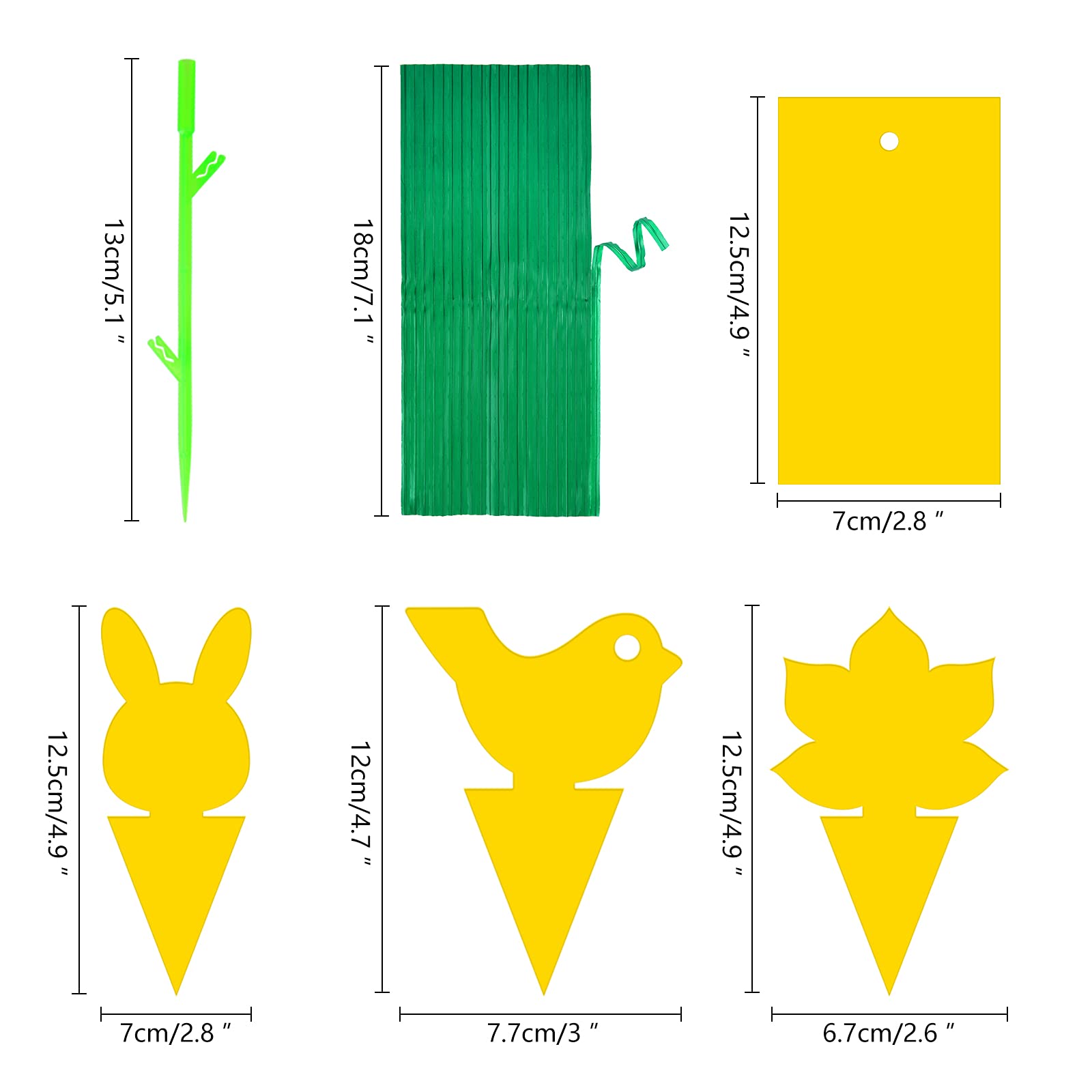 Vegena 40Pz Trappola per Mosche Piastre Gialle Adesivo Giallo Pianta Protezione da Afidi di Zanzara Mosche Fogliari e Bianche 15 cm x 20 cm per Piante sul Balcone o in Giardino