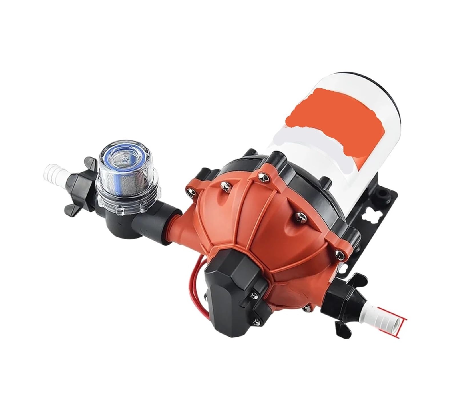Diaphragm Water Pump, 5.0GPM 60PSI DC12/24V Volts High Pressure Supply 5 Chamber(DC 12V)