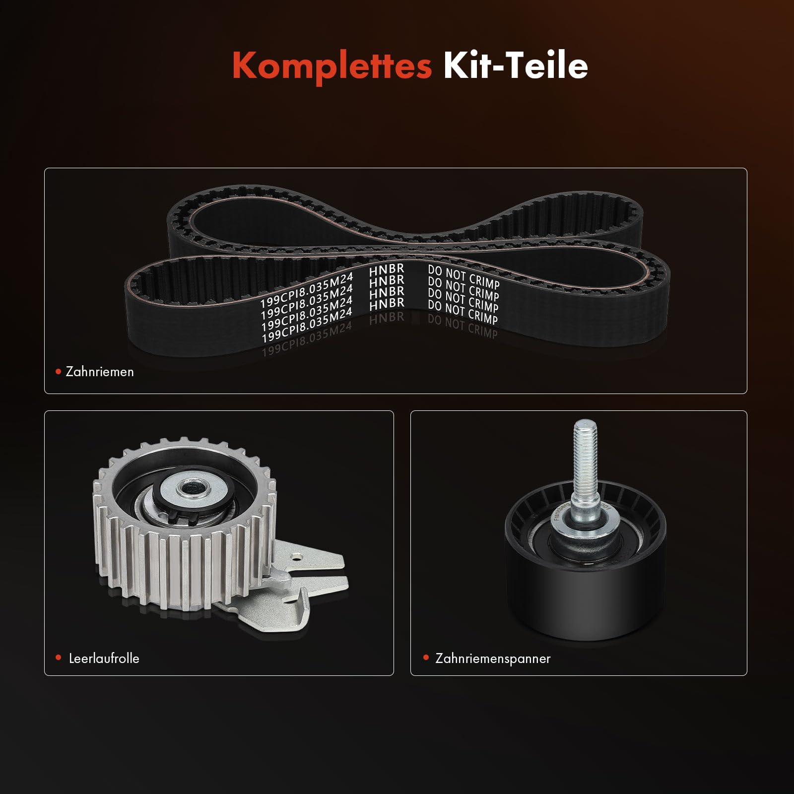 Frankberg Polea tensora del kit de correa de distribución K015684XS | Compatible con: Ducato Van 250, Giulietta 940, Plataforma plana/chasis Doblo 263, Giulietta caja/hatchback 940