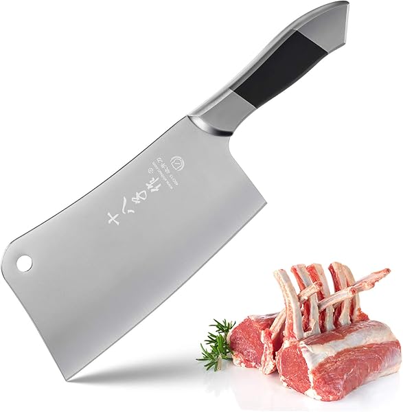 SHI BA ZI ZUO Heavy Duty Butcher Knife Chopping Cleaver