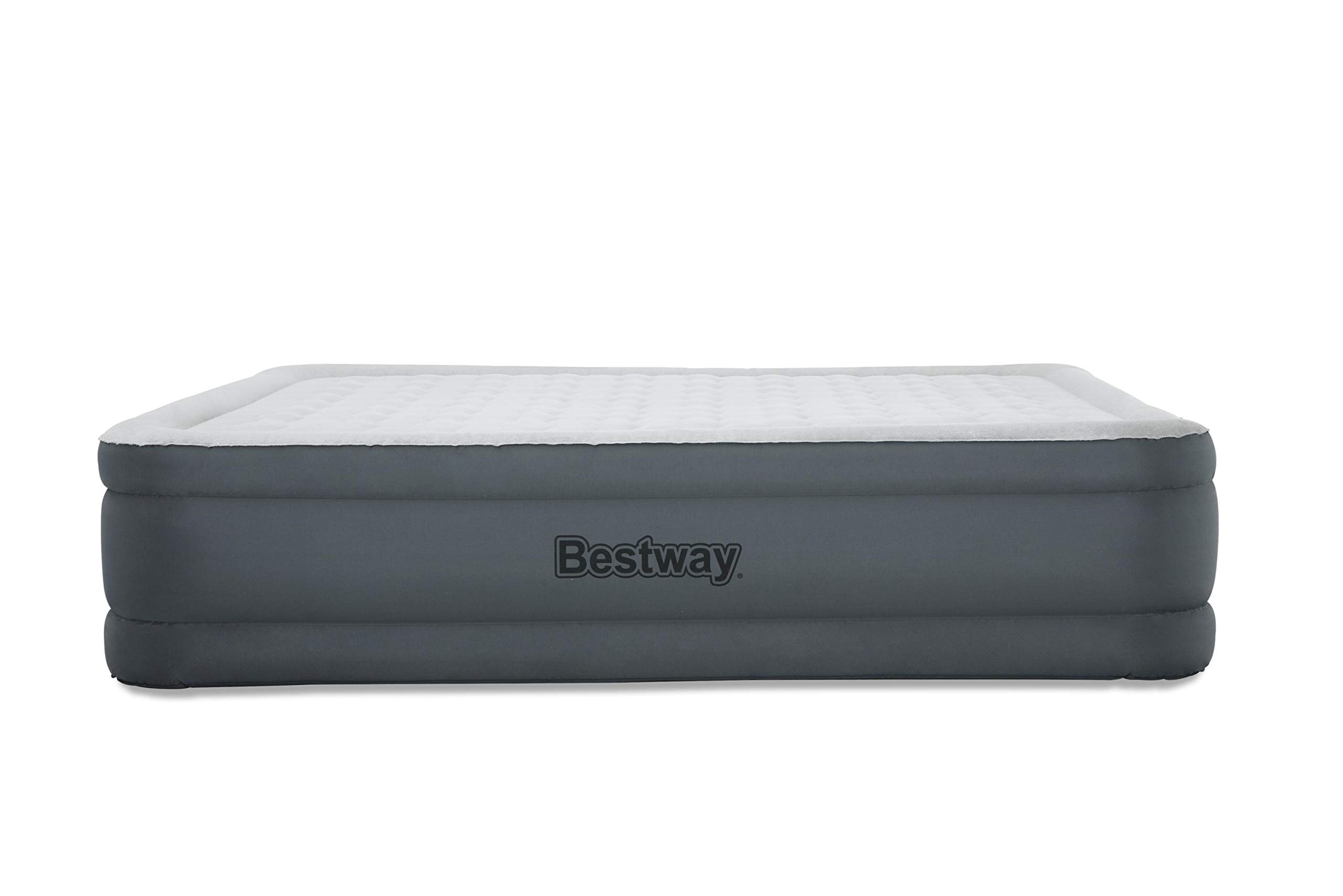Bestway80" x 60" x 18"/2.03m x 1.52m x 46cm Fortech Airbed Queen Snugable Top Built-in AC Pump