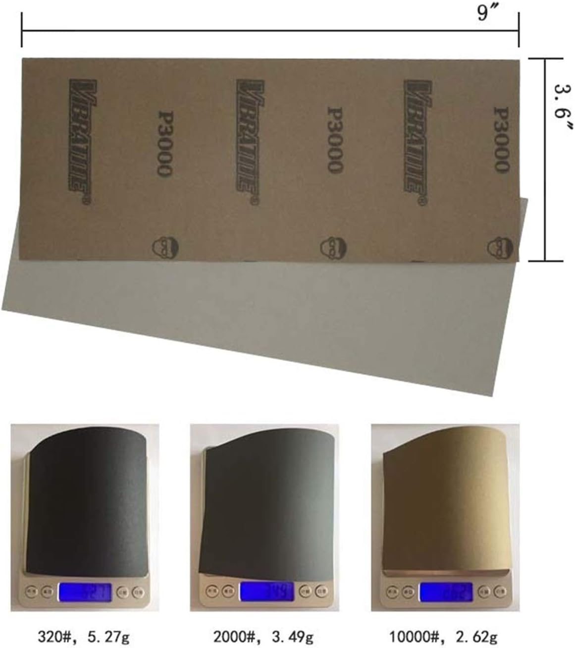 Sander Sandpaper 36 Sheets Of 400 To 3000 Assorted Sandpaper 9 X 3.6 Inches, Used For Wooden Furniture Surface Treatment, Metal Sanding And Car Polishing