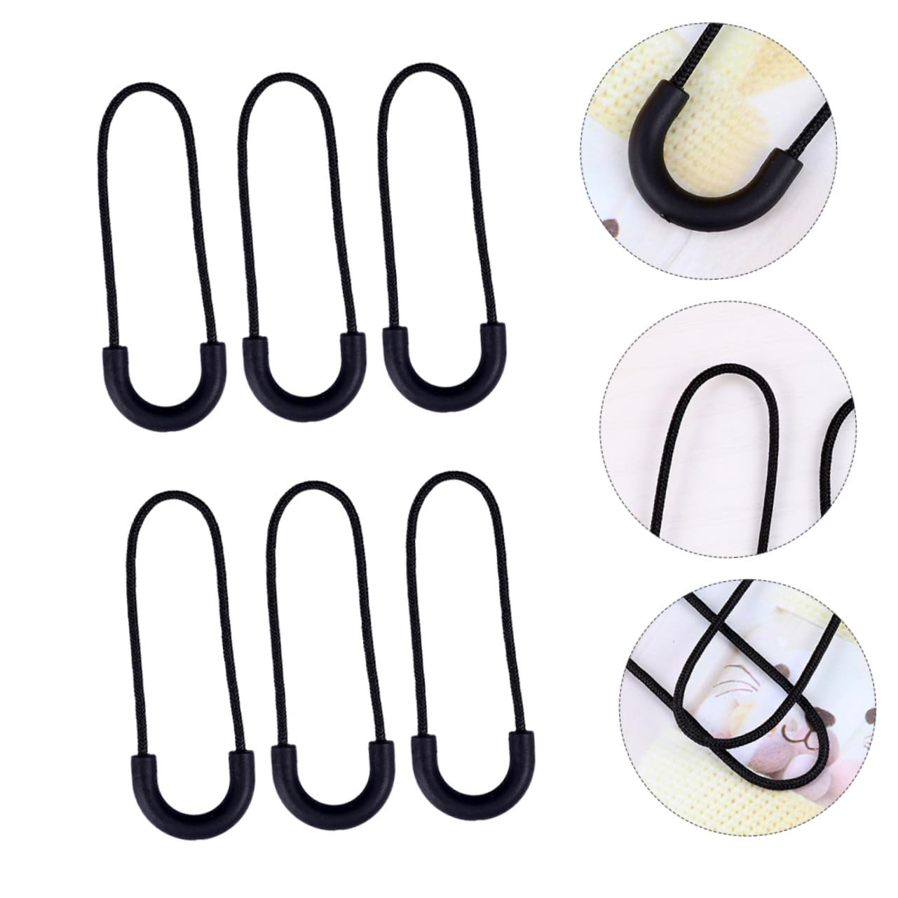 SHINEOFI 10juegos Tiradores De Cremallera Semicirculares Para Ropa y Bolsas Kit De Reparación De Zipper Color Negro Para Mochilas Maletas y Prendas De Vestir