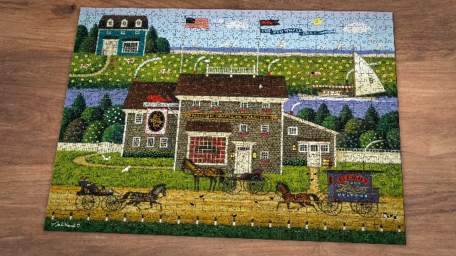 Amazon.com: Buffalo Games Charles Wysocki Red Whale Inn Jigsaw