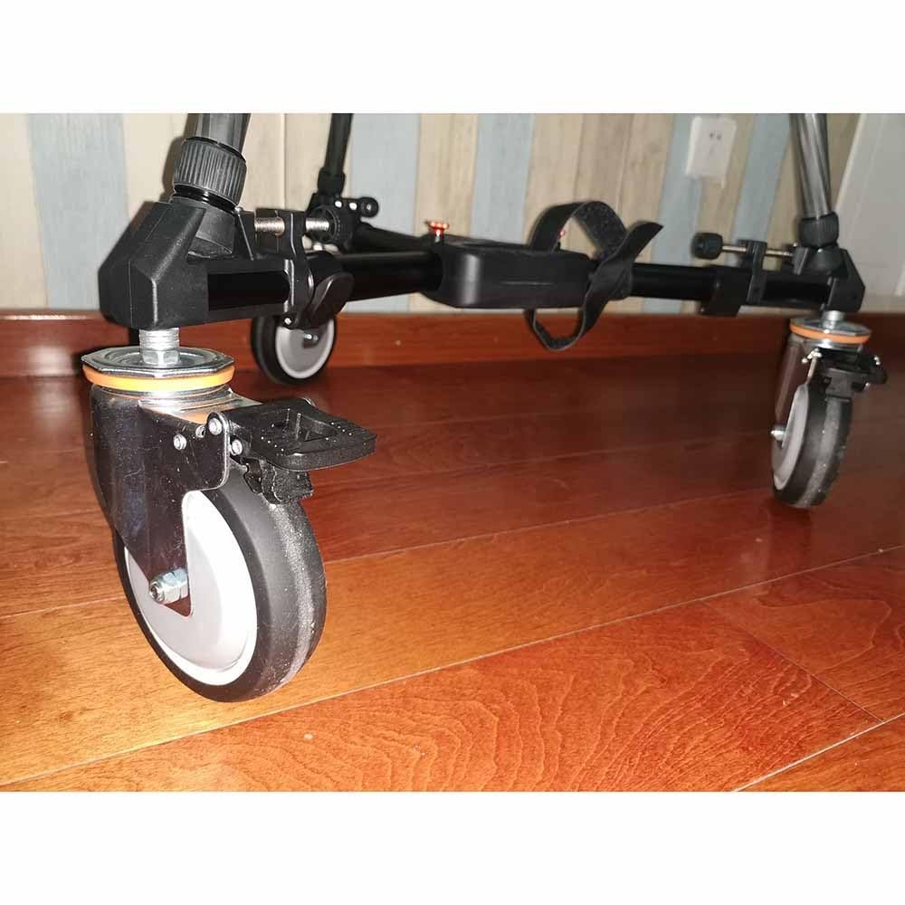 Ruote Girevoli Trasporto con Perno M10*30mm, Rotelle Pivotanti Silenziose, Ø 63/75/100/125mm Ruota Pesanti in Gomma con Freno, 4 Pezzi, Carico 190/250/340/375kg (Size : 3"/75mm)