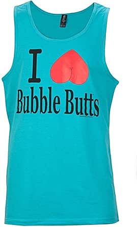I Love Bubble Butts Singlet(2XL Teal) | Amazon.com