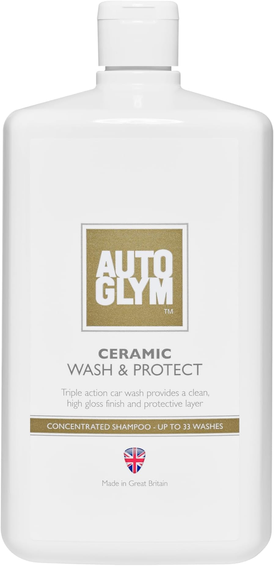 Autoglym Ceramic Wash and Protect, 1 Litre Triple Action Ceramic Car Shampoo, pH Neutral, Up