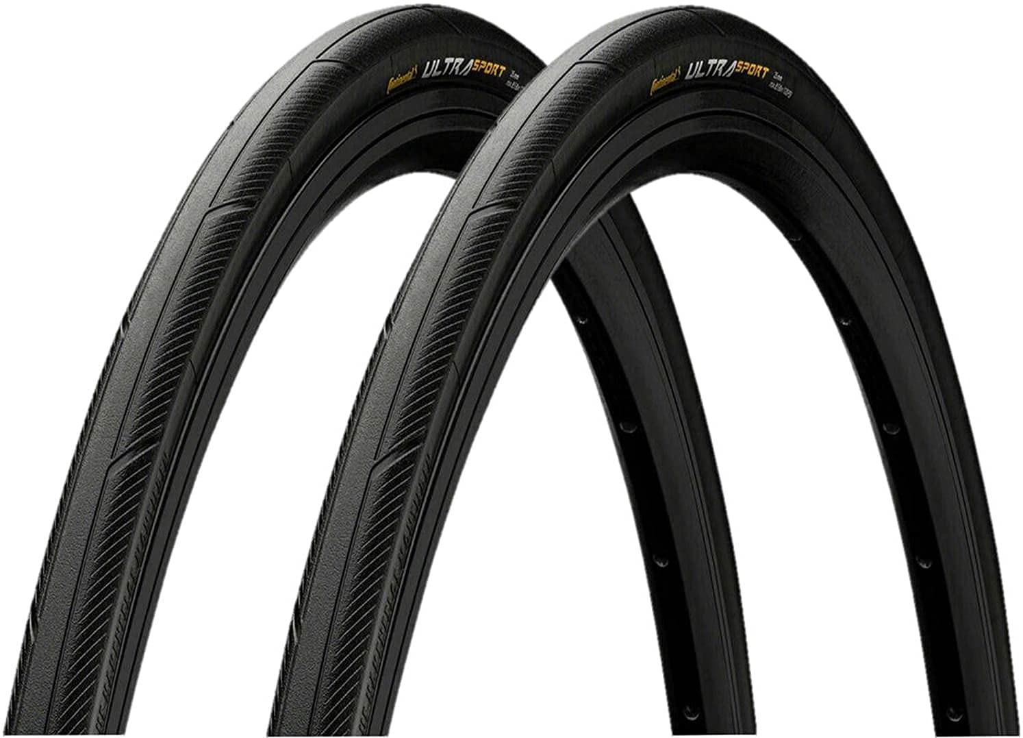 Continental Ultra Sport III Road Cycling Bike Tire, Wire Bead, 700x23 - Pair, 2 Tires