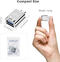Vista 12 de USB C Micro SD Card Reader (Pack of 2 Pcs), BorlterClamp Type C OTG TF Memory Card Reader Compatible with Laptop, MacBook, Tablet, Smartphone