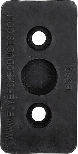 Miniatura 5 de Buyers Products B5801 - Parachoques de goma moldeado en forma de D, 3 x 3-12 x 6 pulgadas, parachoques único para protección de camiones y