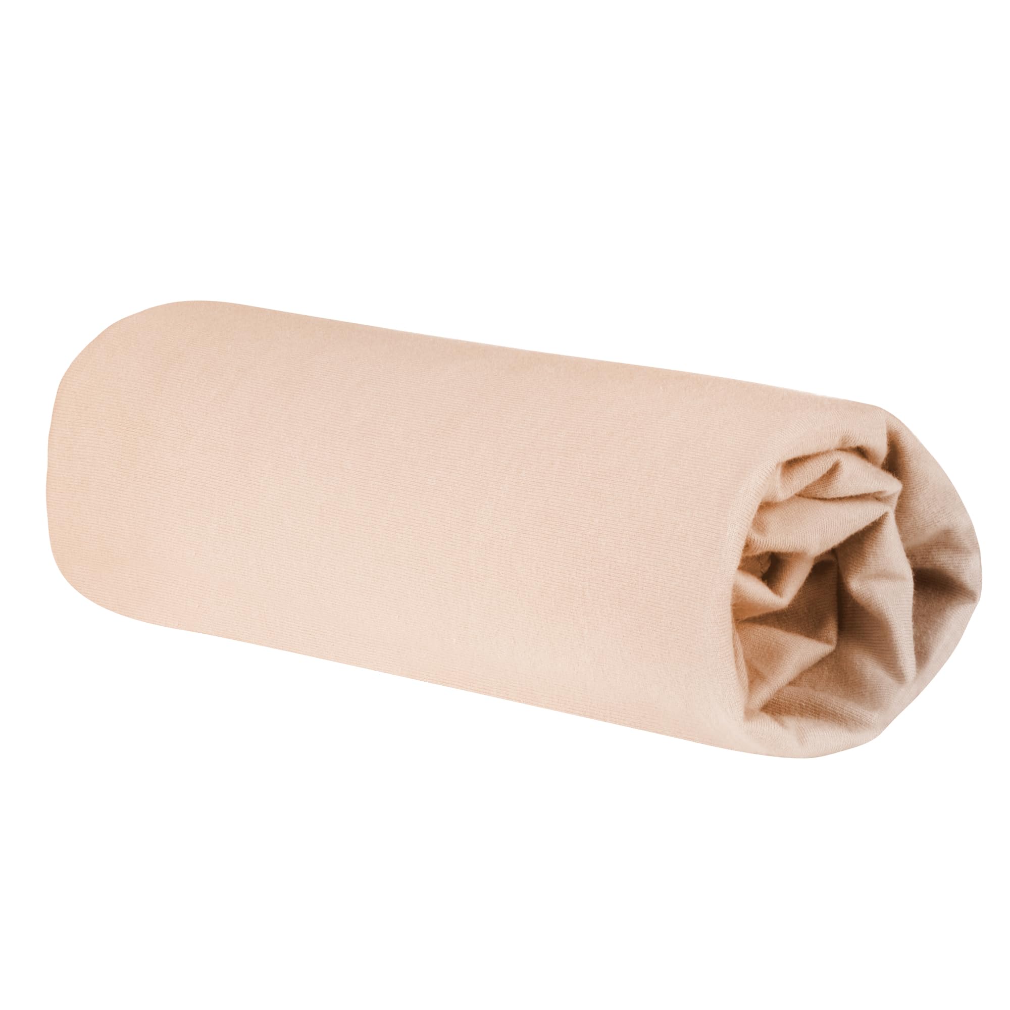roba Spannbettlaken 40 x 90-45 x 90 cm Frosty Almond - Baby Bettlaken für Stubenwagen/Wiegen - Bio Baumwolle - GOTS und Oeko-Tex Standard 100 - Beige