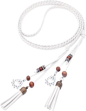 TeeYee Women Waist Belt/Rope/Chain String Knitted Long PU Leather Boho Wrap Skinny Belt