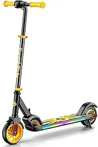 FanttikRide C9 Apex Electric Scooter for Kids 8-12, Adjustable Handlebar Height for Riders 3.9-5.2 ft, 132 lbs, Up to 40 mins Continuous Time, 3 Speed Mode 5/8/10 MPH, Bluetooth Music Speaker