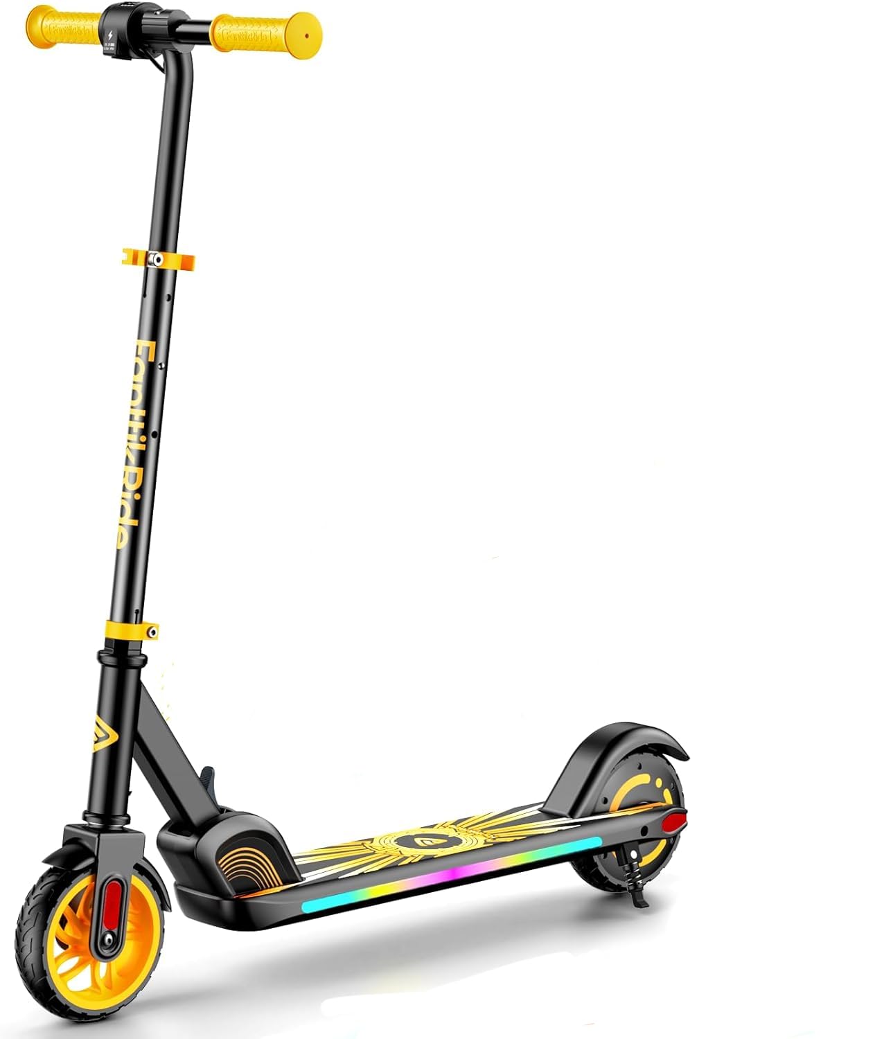 FanttikRide C9 Apex Kids Electric Scooter Bluetooth Music Speaker Colorful Light for Kids 8-12 3 9-5 2 ft