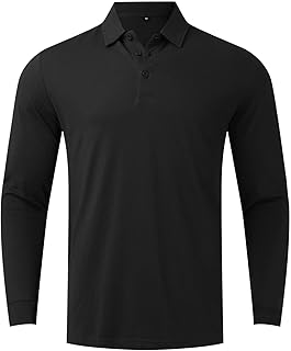 Mens Long Sleeve Polo Shirts, All Blacks Rugby Shirt Mens Large T Shirts UK Sports Tops Men Polo Shirt Mens V Neck Running Tshirt Men Long Sleeve White Tee Shirts for Men Adult