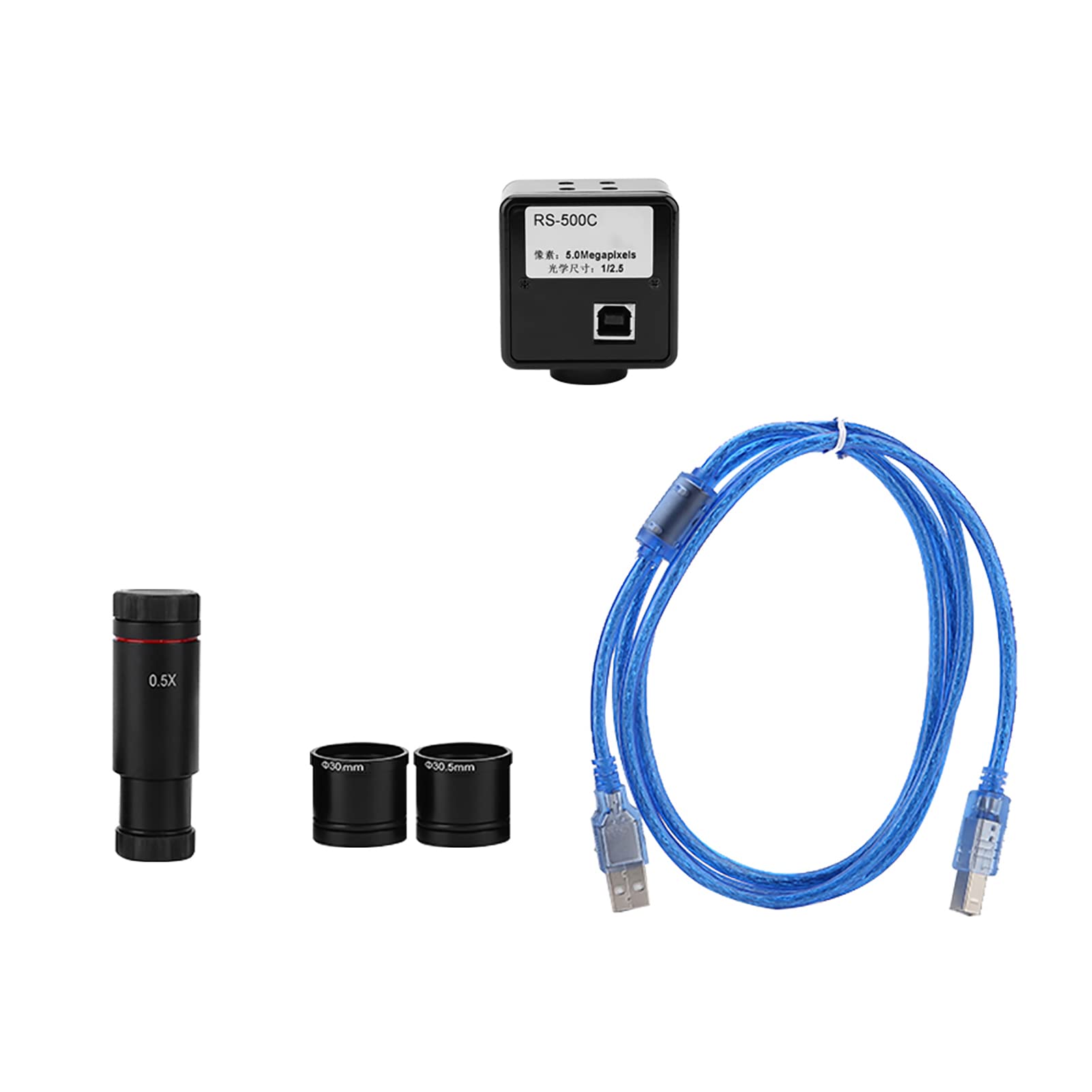 5MP Mikroskop-Kamera-Laufwerk USB 2.0 Kostenlose Industrie-Okular-Kamera Mit 0.5X CCD-Adapter,Mikroskop-Kamera Für Mikroskope Und Industrieanwendungen