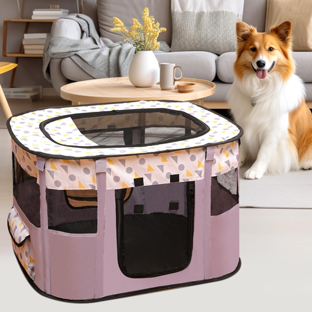 Recinto per cuccioli Oxford – Recinto pieghevole impermeabile per animali domestici, 70x55x40cm, per cani, conigli, gatti e porcellini d'India, per interni ed esterni (viola)
