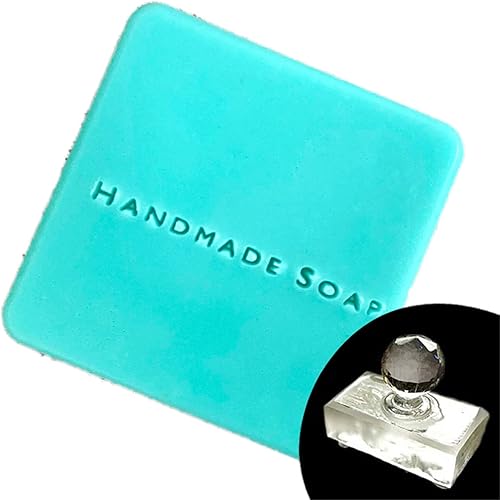 Sello de fabricación de jabón natural para manualidades, manualidades, capítulos acrílicos, mini sello transparente en relieve para jabón de galletas