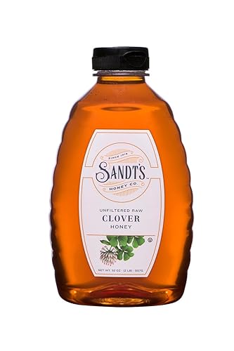 Sandt's Honey - Miel cruda sin filtrar, genuina sin OMG, miel pura (907 g)