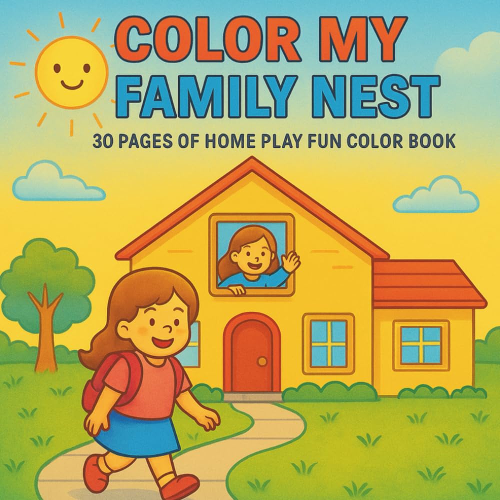 Color My Family Nest: 30 pages of Home Play Fun Coloring Book (Children Coloring Book)