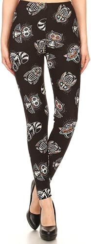 Miniatura 2 de Leggings Depot Leggings de cintura alta para mujer con estampado de calavera suave y Halloween (disponible en tallas extragrandes)