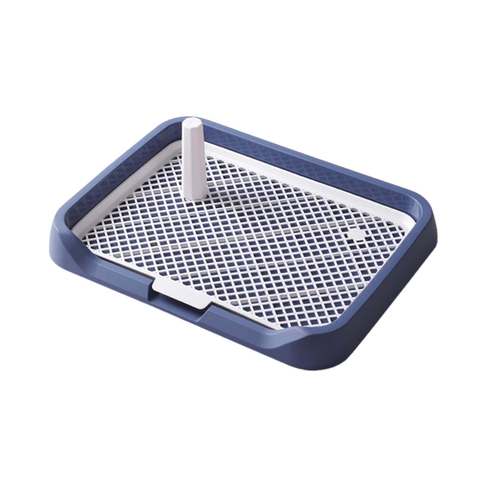 Plateau d'apprentissage de La Propreté pour Chien, Urinoir Portable, 46 X 35 X 5 Cm, Porte-Tapis, Bleu