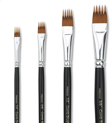 Paint Brush Comb Set - 4PCS Professional Grainer Brushes for